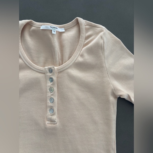 Revolve - Tularosa Miley Midi Dress - Ribbed Button Front - Henley - Small - Picture 4 of 5